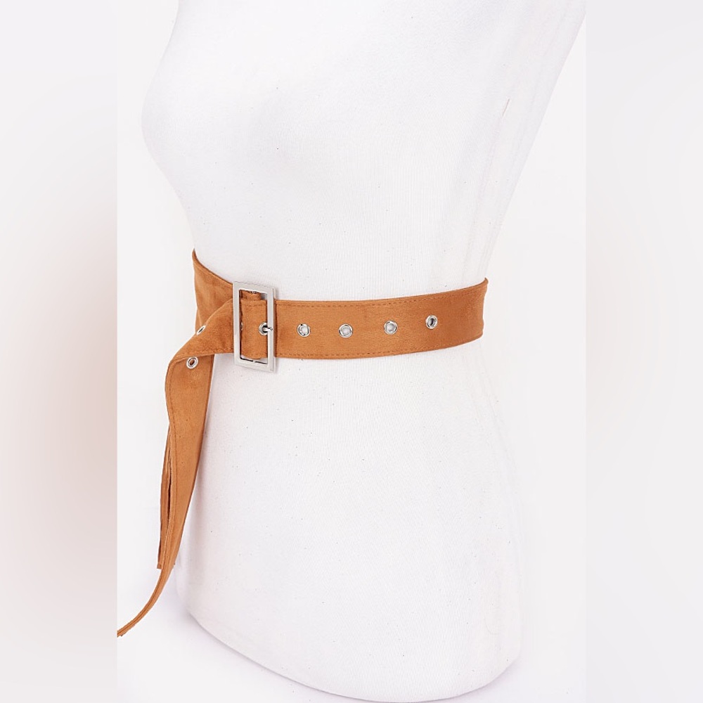 Fringed Tan Belt - Picture 7 of 8